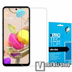 Xpro képernyővédő fólia - Clear - 1db, törlőkendővel, A képernyő sík részét védi! - LG K42 - GYÁRI kép