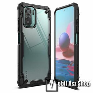 RINGKE Fusion X műanyag védő tok / átlátszó hátlap - FEKETE - szilikon belső, MIL STD 810G-516.6 minősítés, ERŐS VÉDELEM! - Xiaomi Redmi Note 10 / Note 10S / Poco M5s - GYÁRI kép