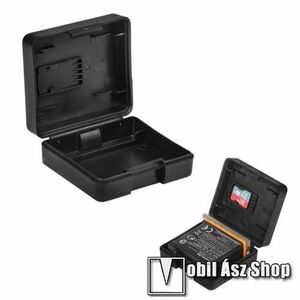 PULUZ DJI Osmo Action-höz műanyag akkumulátor tároló / hordozó - 1x memóriakártya foglalat, 43 x 48 x 19mm - FEKETE kép