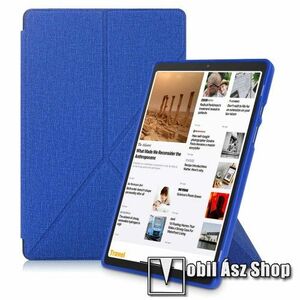 Notesz / mappa tok - KÉK - oldalra nyíló flip cover, Origami asztali tartó funkciós, mágneses záródás, szilikon belső - SAMSUNG Galaxy Tab A7 10.4 (2020) (SM-T500/T505) / (2022) (SM-T509) kép