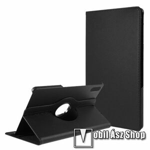 Notesz tok / mappa tok - FEKETE - gumis záródás, asztali tartó funkcióval, 360°-ban elforgatható, műanyag belső - Lenovo Tab P11 Pro (TB-J706F) / Lenovo Tab XiaoXin P11 Pro kép