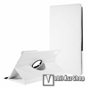 Notesz tok / mappa tok - FEHÉR - gumis záródás, asztali tartó funkcióval, 360°-ban elforgatható, műanyag belső - Lenovo Tab P11 Pro (TB-J706F) / Lenovo Tab XiaoXin P11 Pro kép