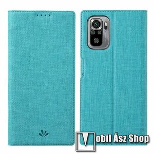 VILI DMX SLIM DESIGN notesz / mappa tok - KÉK - oldalra nyíló flip cover, asztali tartó funkció, mágneses záródás, szilikon belső - Xiaomi Redmi Note 10 / Note 10S / Poco M5s - GYÁRI kép