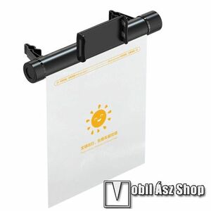 UNIVERZÁLIS gépkocsi / autós tartó / szemetes zsák - 360°-ban forgatható, fejtámlára rögzíthető tartóval, szemetes zsák mérete: 260 x 215mm - FEKETE kép