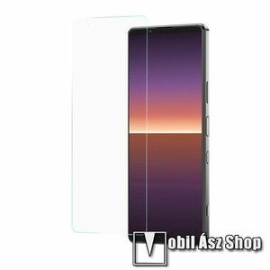 Előlap védő karcálló edzett üveg - 0, 3 mm vékony, 9H, Arc Edge, A képernyő sík részét védi - Sony Xperia 1 III kép