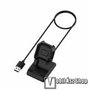 Okosóra asztali USB töltő / dokkoló - FEKETE - 1m - Xiaomi Mi Watch Lite / Xiaomi Redmi Watch kép