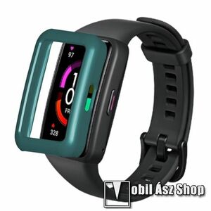 Okosóra műanyag védő tok / keret - ZÖLD - HUAWEI Band 6 / HONOR Band 6 kép