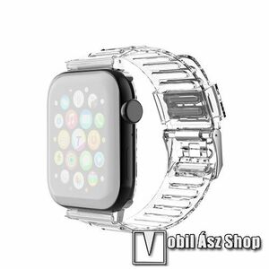 Okosóra szíj - szilikon - ÁTLÁTSZÓ - 120mm+80mm hosszú, 22mm széles - SAMSUNG Galaxy Watch 46mm / Watch GT2 46mm / Watch GT 2e / Galaxy Watch3 45mm / Honor MagicWatch 2 46mm kép