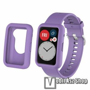 Okosóra szilikontok - LILA - HUAWEI Watch Fit / Watch Fit Elegant Edition kép