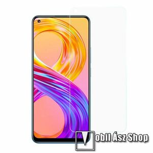Előlap védő karcálló edzett üveg - 0, 3 mm vékony, 9H, Arc Edge, A képernyő sík részét védi - Realme 8 / Realme 8 Pro kép