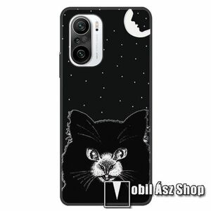 Szilikon védő tok / hátlap - FEKETE CICA MINTÁS - Xiaomi Redmi K40 / Redmi K40 Pro / Redmi K40 Pro Plus / Mi 11i / Mi 11X / Mi 11X Pro / Poco F3 kép