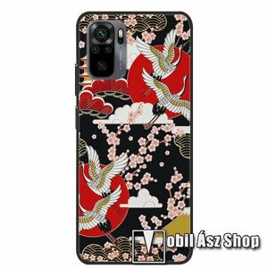 Szilikon védő tok / hátlap - VIRÁGZÓ FA / DARU MINTÁS - Xiaomi Redmi Note 10 / Note 10S / Poco M5s kép