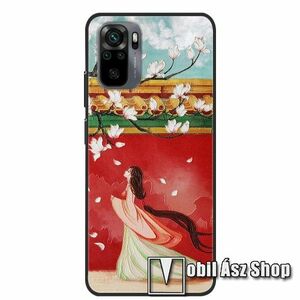 Szilikon védő tok / hátlap - VIRÁGZÓ FA / LÁNY MINTÁS - Xiaomi Redmi Note 10 / Note 10S / Poco M5s kép