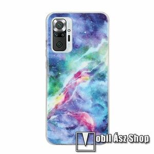 Szilikon védő tok / hátlap - KÉK / ZÖLD MÁRVÁNY MINTÁS - Xiaomi Redmi Note 10 Pro / Redmi Note 10 Pro Max kép