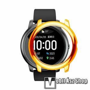 Okosóra műanyag védő tok / keret - GALVANIZÁLT ARANY - Xiaomi Haylou Solar LS05 kép