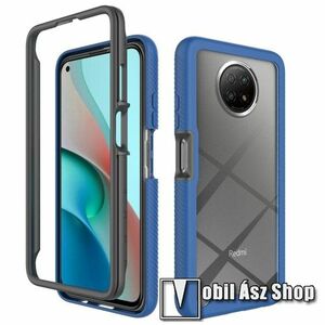 OTT! FULL DEFENDER műanyag védő tok / átlátszó hátlap - SÖTÉTKÉK - két rétegből áll, szilikon belső, erősített sarkok, ERŐS VÉDELEM! - Xiaomi Redmi Note 9T 5G / Redmi Note 9 5G kép
