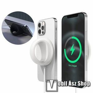 Szilikon védő tok Apple MagSafe-hez - asztali tartó funkciós, ujjtámasz biztos fogás készülékéhez - FEHÉR kép