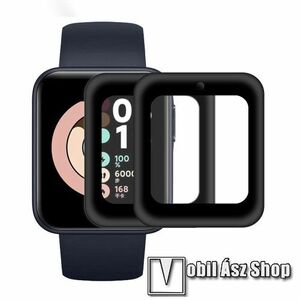 ENKAY Okosóra Flexible Nano Glass rugalmas edzett üveg - 2db, 9H, 3D - A TELJES ELŐLAPOT VÉDI! - FEKETE - Xiaomi Mi Watch Lite / Xiaomi Redmi Watch - GYÁRI kép