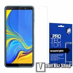 Xpro előlap védő karcálló edzett üveg - 0, 33 mm vékony, 9H, Arc Edge, A képernyő sík részét védi - SAMSUNG SM-A750F Galaxy A7 (2018) - GYÁRI kép