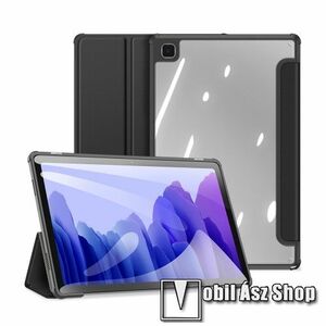 DUX DUCIS TOBY Series notesz / mappa tok - FEKETE - átlátszó hátlap, oldalra nyíló flip cover, TRIFOLD asztali tartó funkciós, PU bőrrel bevont, mágneses záródás, szilikon belső - SAMSUNG Galaxy Tab A7 10.4 (2020) (SM-T500/T505) / (2022) (SM-T509) - GYÁRI kép
