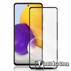 MOCOLO előlap védő karcálló edzett üveg, TELJES KIJELZŐT VÉDI - FEKETE - 9H, 0, 33mm, Arc Edge, A teljes felületén tapad! - SAMSUNG Galaxy A72 5G (SM-A726F) / Galaxy A72 4G (SM-A725F) - GYÁRI kép