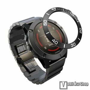 Garmin Fenix 5X, 5X Plus, Okosóra lünetta védő, Rozsdamentes acél, Fekete, Fehér kép