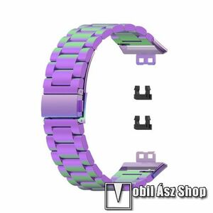 Fém okosóra szíj - LILA - rozsdamentes acél, 186mm hosszú - HUAWEI Watch Fit / Watch Fit Elegant Edition kép