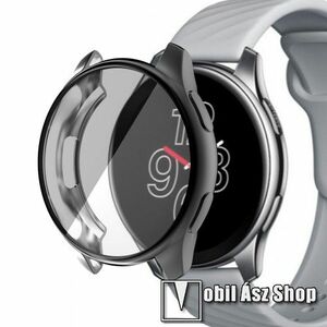Okosóra szilikon védő tok / keret - GALVANIZÁLT FEKETE - Szilikon előlapvédő is! - OnePlus Watch kép