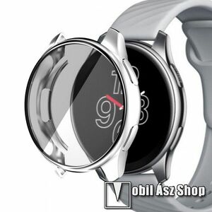 Okosóra szilikon védő tok / keret - GALVANIZÁLT EZÜST - Szilikon előlapvédő is! - OnePlus Watch kép