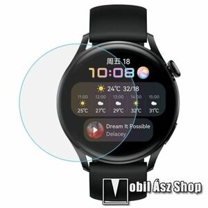 Huawei Watch 3 46mm, TPU okosóra képernyővédő fólia, 1db, Clear, törlőkendővel kép