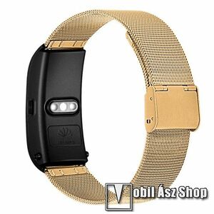 Okosóra milánói szíj - rozsdamentes acél, csatos - 18mm széles - ARANY - Xiaomi Mi Watch (For China Market) / Fossil Gen 4 / HUAWEI TalkBand B5 kép