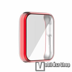 Okosóra szilikon védő tok / keret - GALVANIZÁLT PIROS - Szilikon előlapvédő is! - Xiaomi Mi Watch Lite / Xiaomi Redmi Watch kép