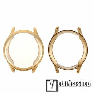 Okosóra szilikon védő tok / keret - GALVANIZÁLT ARANY - Szilikon előlapvédő is! - HUAWEI Watch 3 46mm kép