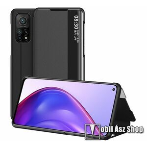 View Window ablakos notesz tok / flip tok - FEKETE - oldalra nyíló, asztali tartó funkciós, műanyag belső - Xiaomi Mi 10T 5G / Mi 10T Pro 5G / Redmi K30S kép