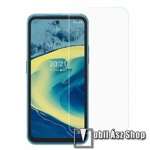 Előlap védő karcálló edzett üveg - 0, 3 mm vékony, 9H, Arc Edge, A képernyő sík részét védi - NOKIA XR20 kép