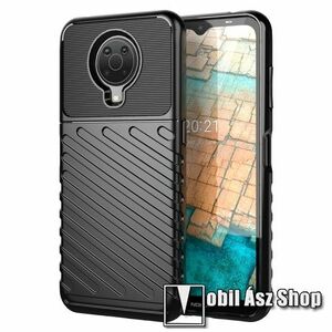 OTT! THUNDER SERIES szilikon védő tok / hátlap - 3D textúrált mintás, ERŐS VÉDELEM - FEKETE - NOKIA G10 / G20 kép