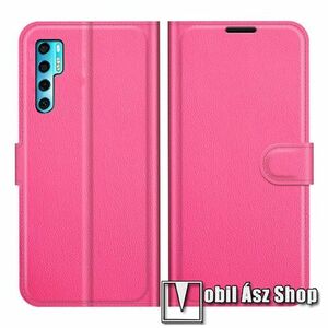 WALLET notesz tok / flip tok - MAGENTA - asztali tartó funkciós, oldalra nyíló, rejtett mágneses záródás, bankkártyatartó zseb, szilikon belső - TCL 20 Pro 5G kép