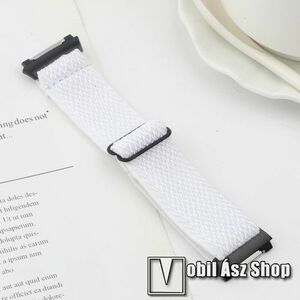 Okosóra szíj - szövet, sztreccses, állítható - FEHÉR - 120-200mm-ig állítható hosszúság - Fitbit Ionic kép