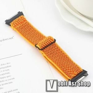 Okosóra szíj - szövet, sztreccses, állítható - NARANCSSÁRGA - 180mm hosszú - Fitbit Ionic kép