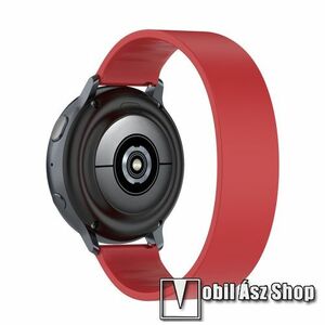 Okosóra szíj - rugalmas szilikon - PIROS - 170mm hosszú, 20mm széles - SAMSUNG Galaxy Watch 42mm / Amazfit GTS / Galaxy Watch3 41mm / HUAWEI Watch GT 2 42mm / Galaxy Watch Active / Active 2 kép