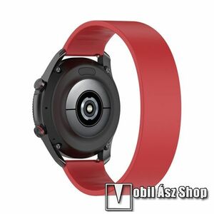 Okosóra szíj - rugalmas szilikon - PIROS - 170mm hosszú, 22mm széles - SAMSUNG Galaxy Watch 46mm / Watch GT2 46mm / Watch GT 2e / Galaxy Watch3 45mm / Honor MagicWatch 2 46mm kép
