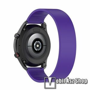 Okosóra szíj - rugalmas szilikon - LILA - 170mm hosszú, 22mm széles - SAMSUNG Galaxy Watch 46mm / Watch GT2 46mm / Watch GT 2e / Galaxy Watch3 45mm / Honor MagicWatch 2 46mm kép
