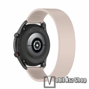 Okosóra szíj - rugalmas szilikon - RÓZSASZÍN - 170mm hosszú, 22mm széles - SAMSUNG Galaxy Watch 46mm / Watch GT2 46mm / Watch GT 2e / Galaxy Watch3 45mm / Honor MagicWatch 2 46mm kép
