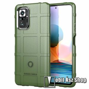 OTT! RUGGED SHIELD szilikon védő tok / hátlap - matt, ERŐS VÉDELEM - ZÖLD - Xiaomi Redmi Note 10 5G / Redmi Note 10T 5G / Poco M3 Pro 5G kép