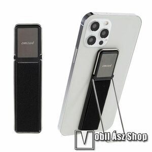 Fém ujjtámasz, gyűrű tartó, Asztali tartó, készülékre ragasztható - Biztos fogás készülékéhez! - FEKETE kép