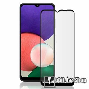 MOCOLO előlap védő karcálló edzett üveg - FEKETE - 9H, 0, 33mm, Arc Edge, a teljes kijelzőt védi, a teljes felületén tapad - SAMSUNG Galaxy A22 5G (SM-A226) / Galaxy F42 5G (SM-E426B/DS) - GYÁRI kép