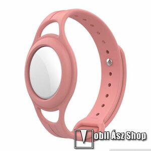 MUTURAL szilikon szíj Apple AirTag-hez - állítható, Csak gyermekek számára! - RÓZSASZÍN - GYÁRI kép