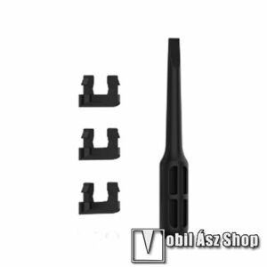 Okosóra szíj műanyag rögzítő készlet - 3 db + szerszám - FEKETE - Huawei Watch Fit / Watch Fit Elegant Edition kép