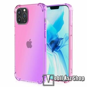 Szilikon védő tok / hátlap - LILA / RÓZSASZÍN OMBRE MINTÁS - erősített sarkok, ERŐS VÉDELEM! - APPLE iPhone 13 Pro kép