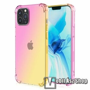 Szilikon védő tok / hátlap - ARANY / RÓZSASZÍN OMBRE MINTÁS - erősített sarkok, ERŐS VÉDELEM! - APPLE iPhone 13 Pro kép